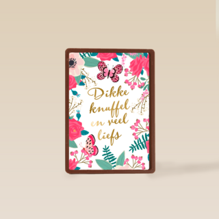 zomaar kaart dikke knuffel en veel liefs