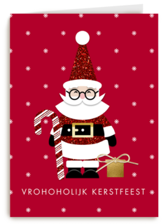 kerstkaart klassiek vrohoholijk kerstfeest