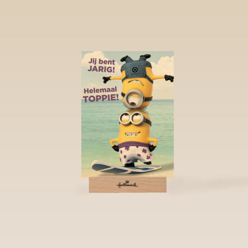 minions Stuart en Dave jij bent jarig helemaal toppie