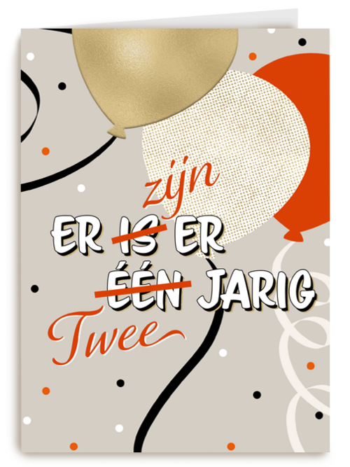 er zijn er 2 jarig met ballonnen