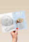 fotokaart liggend baby forever friends blauw
