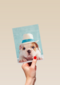hond met hoed op