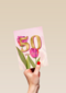 Verjaardagskaart vrouw 50 van harte