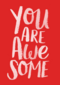 Vriendschapskaart you are awesome ansichtkaart