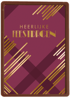 Stijlvolle rode kerstkaart