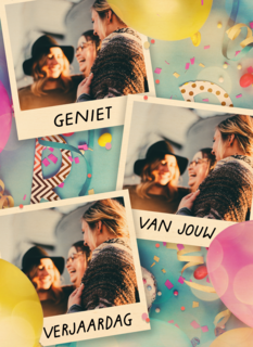 verjaardag fotokaart geniet van jouw verjaardag