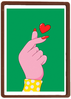 hand maakt hart gebaar