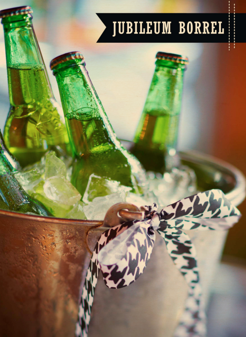 Houten Kaart Jubileum | Houten Kaart Hallmark | Jubileum | Biertjes In Ijs Jubileum Borrel