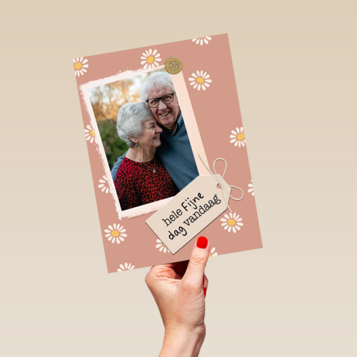 Grootouderdag fotokaart hele fijne dag vandaag