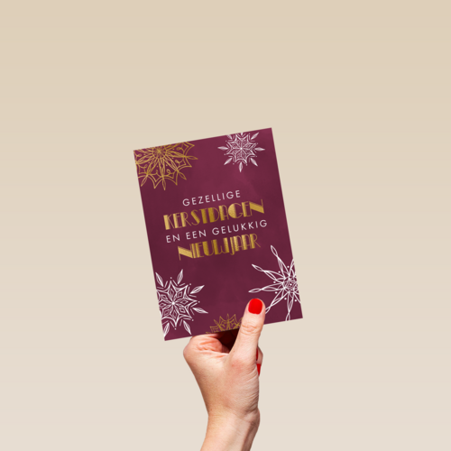 Stijlvolle kerstkaart kerststerren