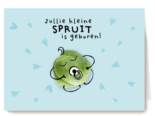 geboorte felicitatie kaart zoon