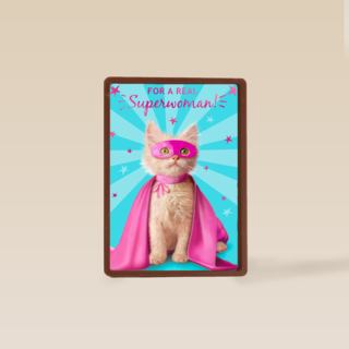 moederdag kaart grappig for a real superwoman kat