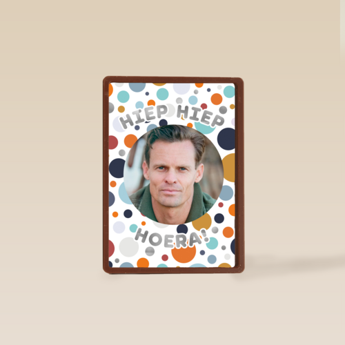 Hiep Hiep Hoera fotokaart man