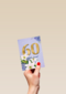Verjaardagskaart klassiek 60 jaar vrouw gouden letters en bloemen