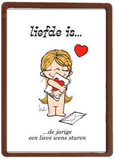 verjaardag kaart liefde is de jarige een lieve wens sturen