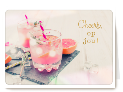 verjaardag kaart vrouw klassiek cheers op jou