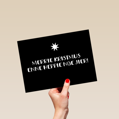 kerstkaart merrie kristmus