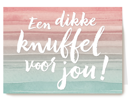 zomerse kaart iemand een dikke knuffel sturen