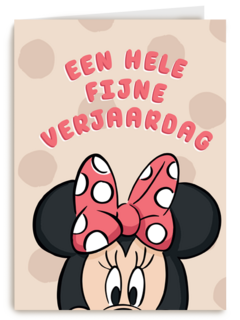 verjaardag kaart minnie mouse een hele fijne verjaardag