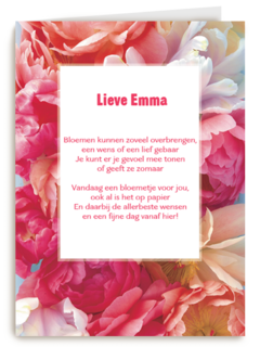 een fleurige bloemen kaart voor iemand zijn verjaardag