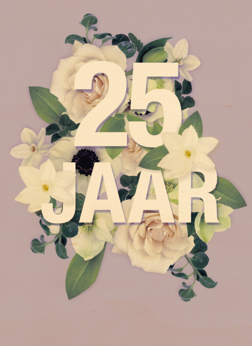 Houten Kaart Huwelijksjubileum | Houten Kaart Hallmark | Huwelijksjubileum | Boeket Voor Vijfentwintig Jaar