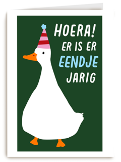 Verjaardagskaart Er Is Er Eendje Jarig