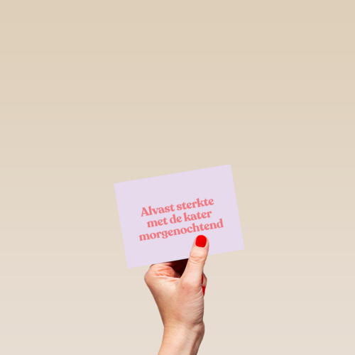 verjaardag kaart vrouw alvast sterkte met de kater
