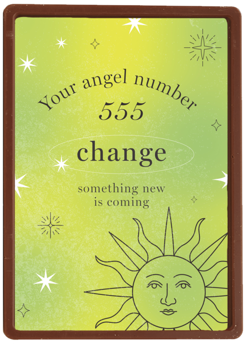 Chocolade Kaart | Hallmark | Angel Numbers 555 Change Stijlvol