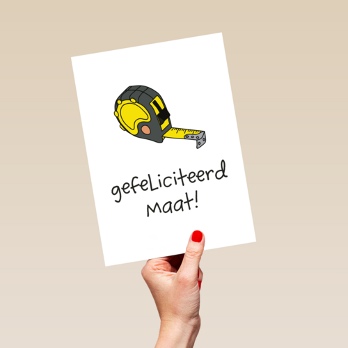 Verjaardagskaart man hip Gefeliciteerd maat