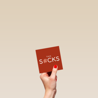 Sterktekaart this sucks rood gezakt