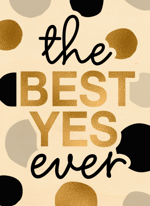 Houten Kaart Verloving | Houten Kaart Hallmark | Verloving | Verloofdkaart The Best Yes Ever