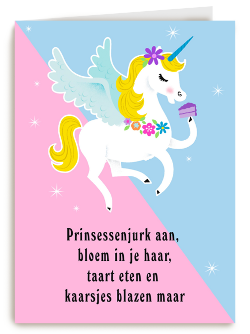 unicorn prinsessenjurk aan