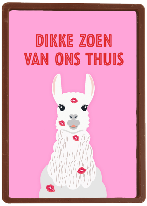 dikke zoen van ons thuis alpaca