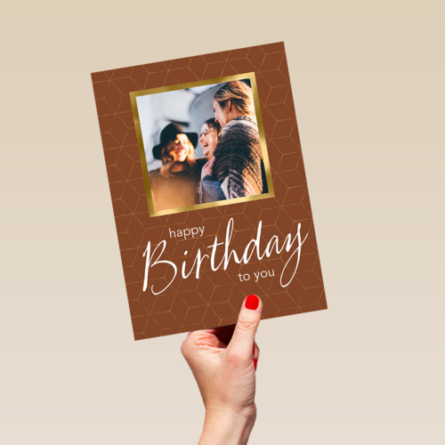 Verjaardag kaart foto stijlvol happy birthday to you