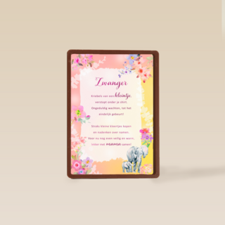 Zwangerschapskaart Kriebels van een kleintje More than words