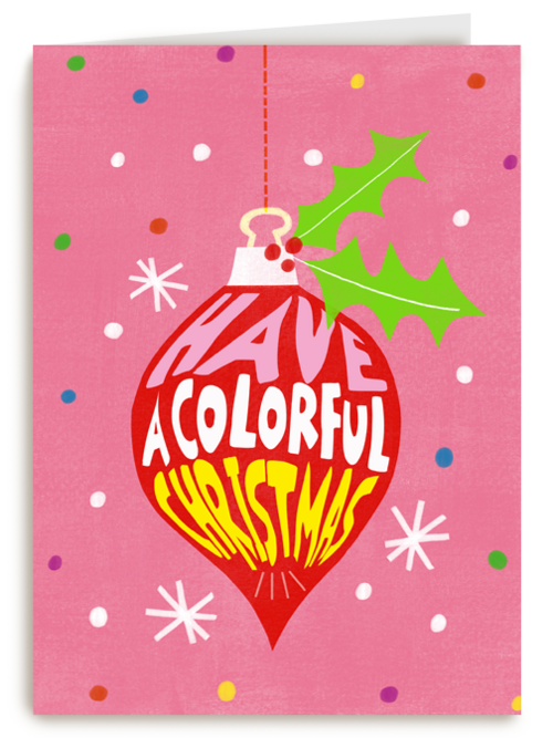 Kerstkaart hip have a colorful Christmas