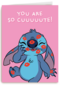 Valentijnskaart Stitch you are so cuuuuute