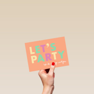 Nieuwjaar kaart lets party tot de vroege uurtjes
