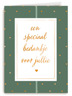 bedanktkaart een speciaal bedankje voor jullie