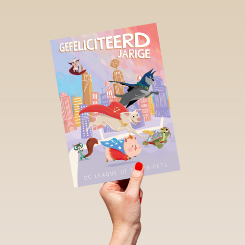 SuperPets kaart gefeliciteerd jarige
