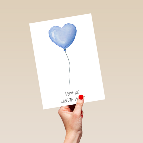 Voor de liefste vader hartjesballon