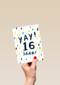 Verjaardagskaart yay 16 tiener jongen meisje