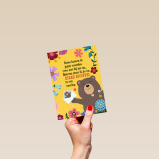 Sterkte kaart dikke knuffel in envelop