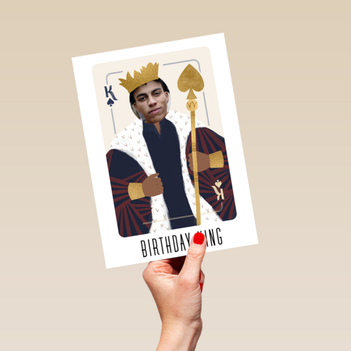 Verjaardagskaart foto birthday king