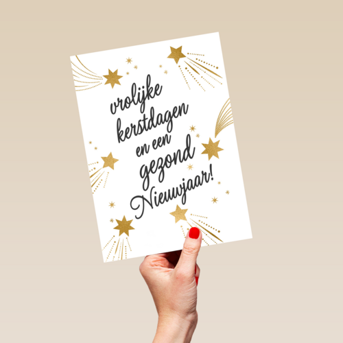 Kerstkaart Hip Vrolijke Kerstdagen en en een gezond nieuw jaar