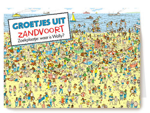 groetjes uit kaart strand waar is wally