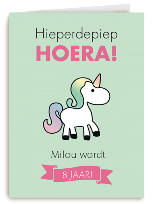 Verjaardagskaart Hallmark | Hierperdepiep Hoera Unicorn