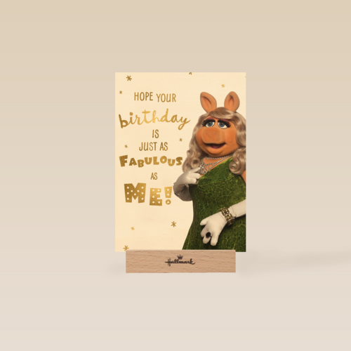 verjaardag kaart muppets miss piggy fabulous
