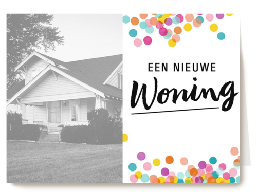 confetti een nieuwe woning
