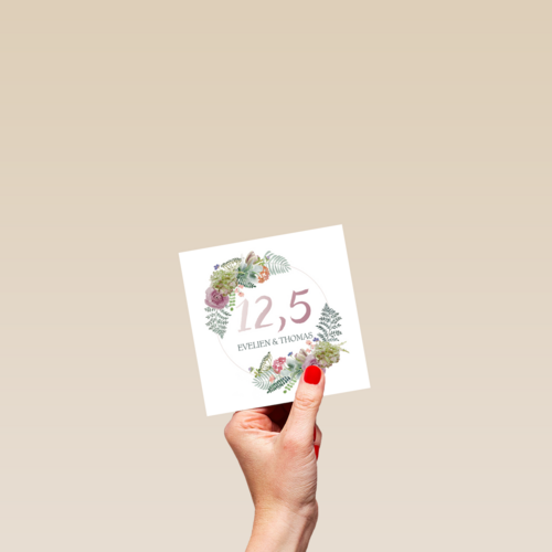 botanical kaart echtvereniging koperen jaar huwelijksjubileum